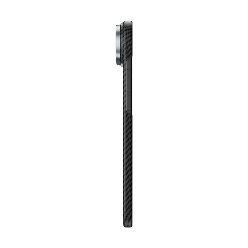 Side view of Benks iPhone Air Case, offering a slim and lightweight design made from 600D Kevlar® Fiber for added durability and everyday protection.