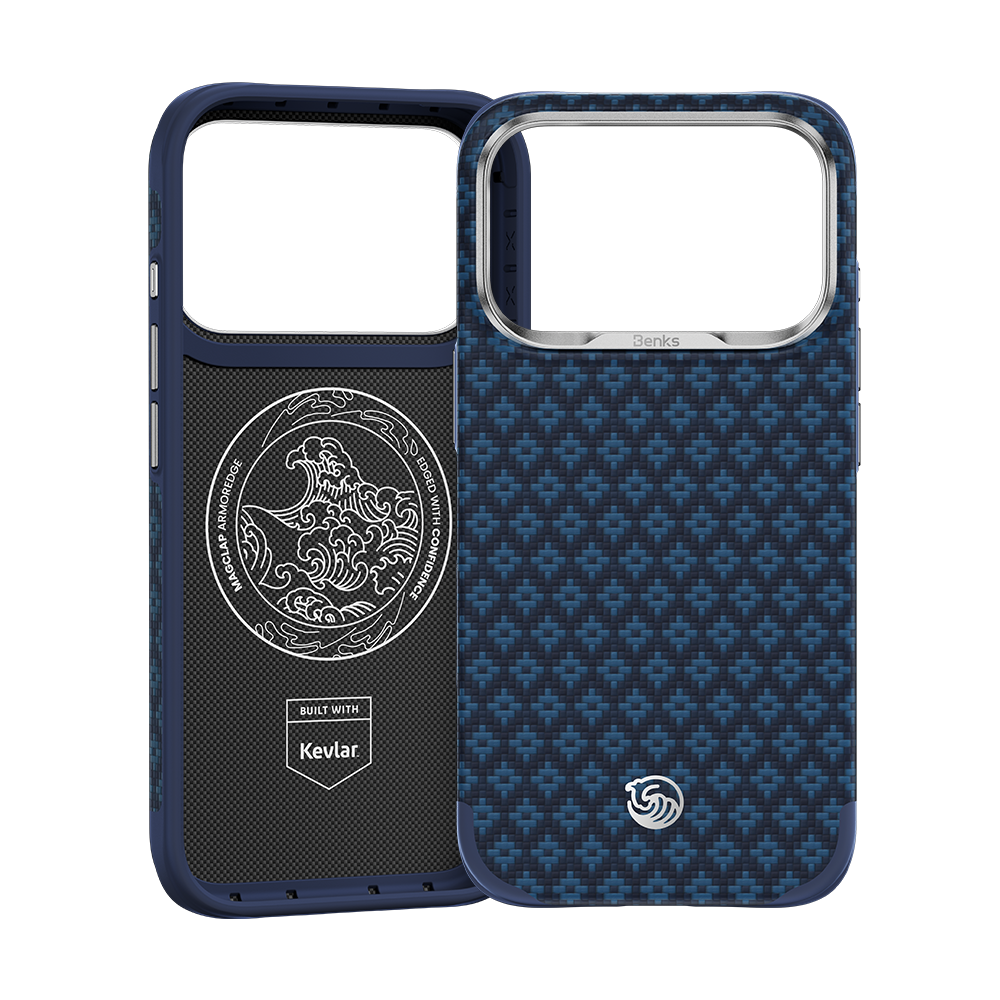 ArmorEdge Beyond Blue Case built with Kevlar® for iPhone 18 Pro/Pro Max