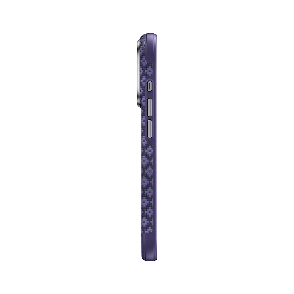 ArmorEdge Peri Purple slim side profile Kevlar weave texture iPhone 17 Pro
