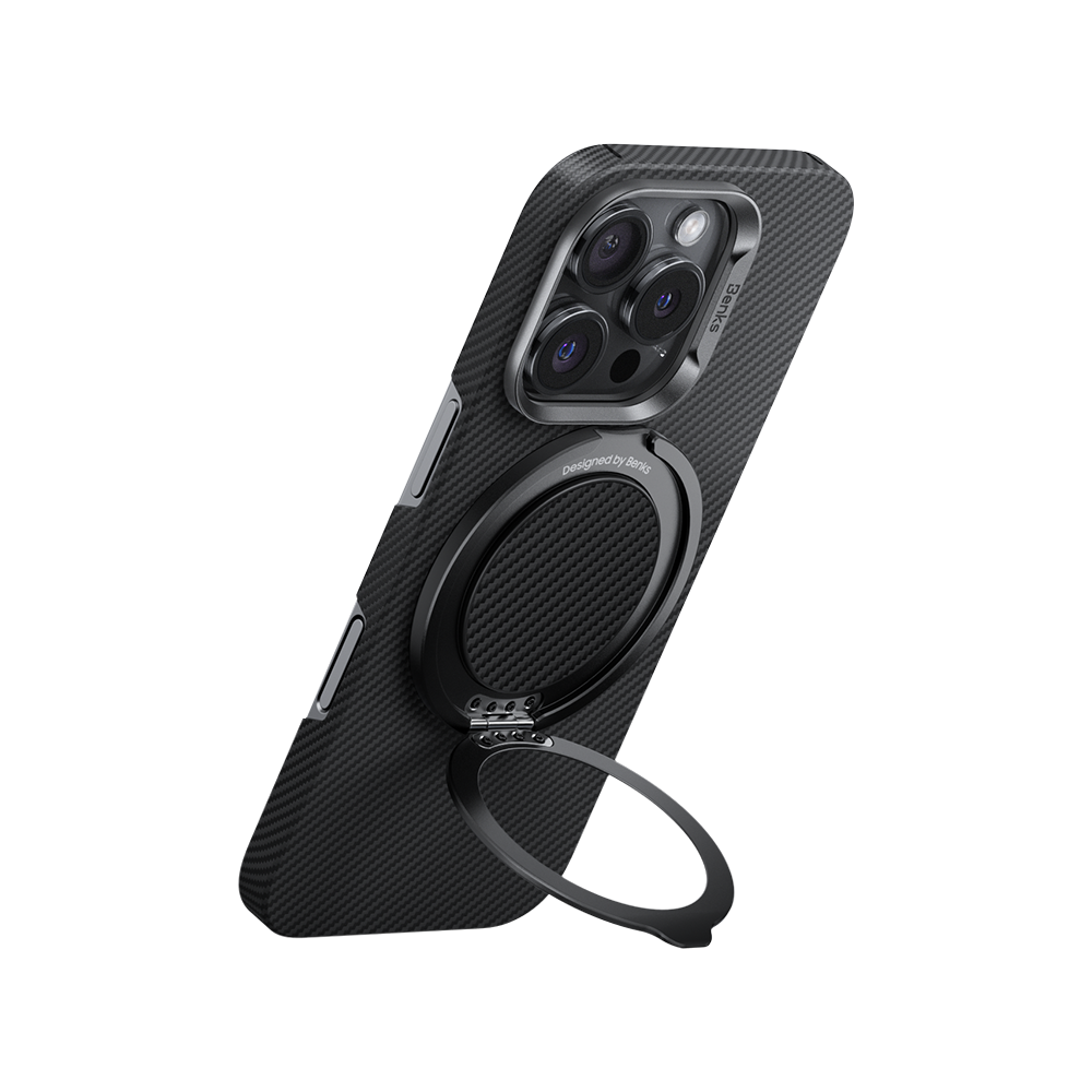 Phone grip holder compatible with aramid fiber MagSafe cases