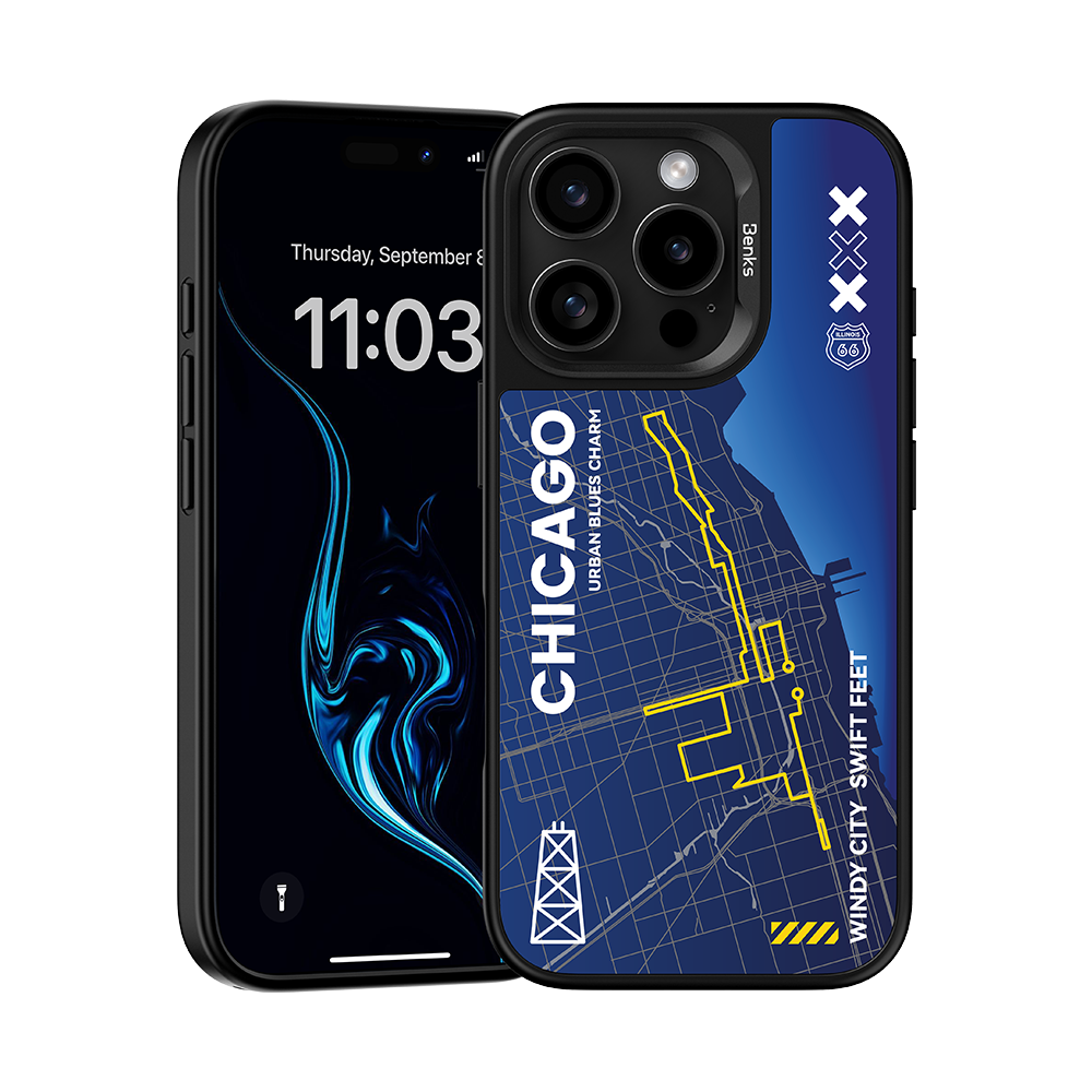 Funda de Chicago para iPhone 15 Pro Max