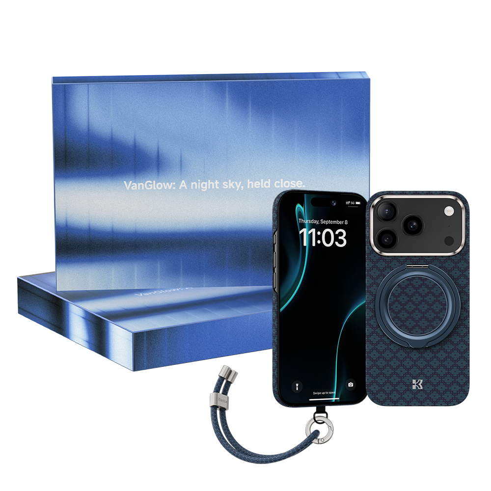 Benks iPhone 17 Pro Max MagSafe Case in a sleek blue design, presented in an elegant gift box with a magnetic charging cable for a premium, complete protection experience.