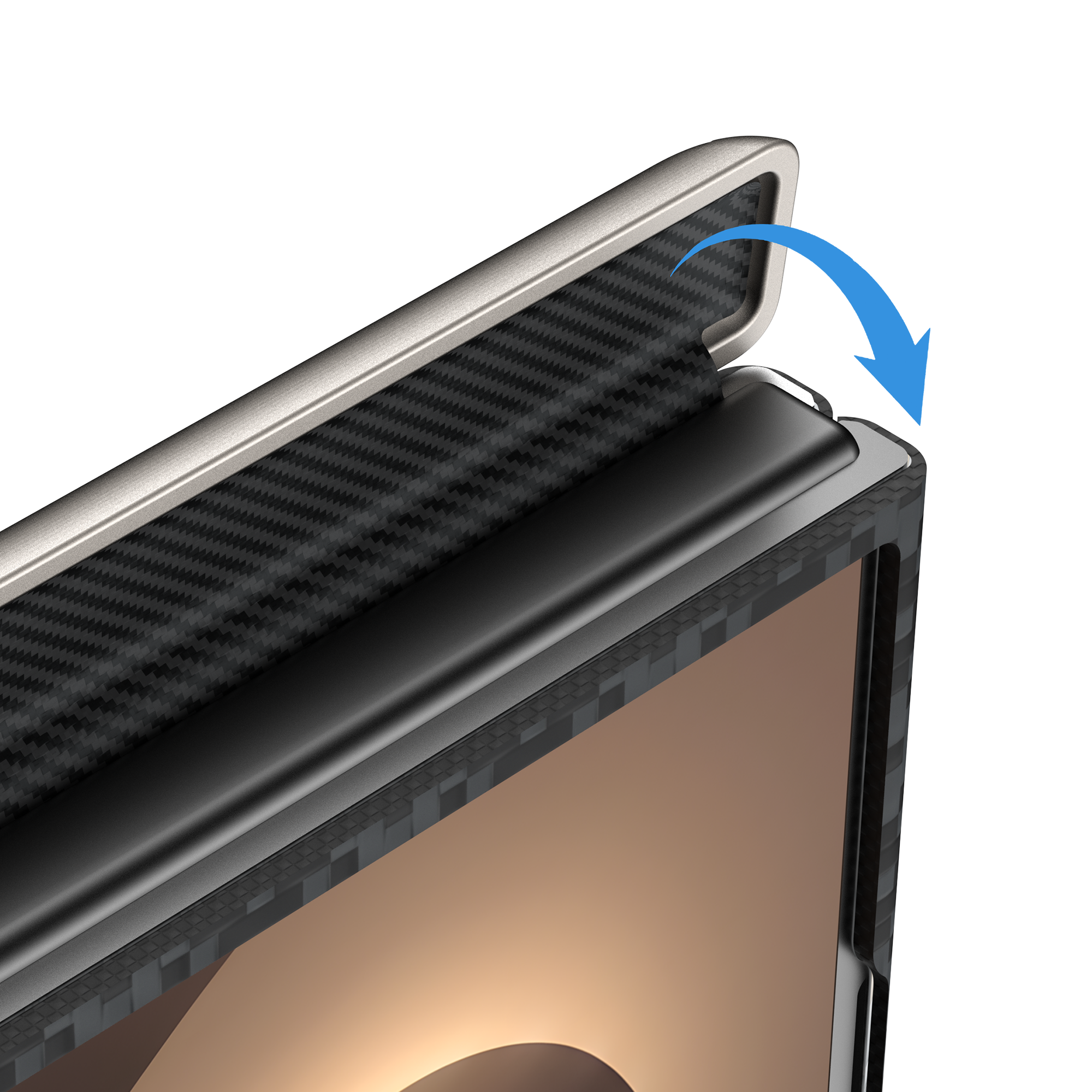 Benks Grand Combo ArmorGrid Air Obsidian Black Kevlar case for Samsung Galaxy Z Fold 8 — product image 10 PNG