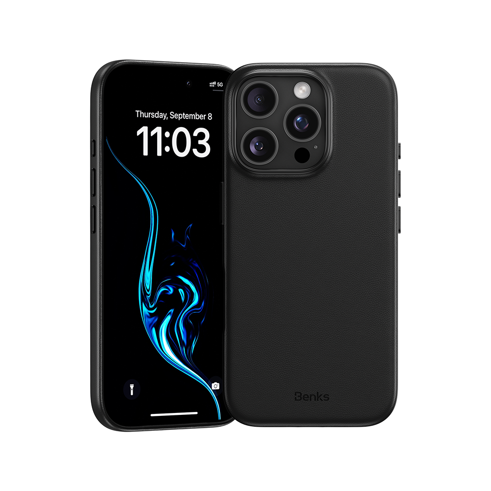 Upgrade your iPhone 16 Pro Max with the VitaPro MagSafe case, crafted from a durable blend of vegan leather and silicone. This sleek, stain-resistant leather phone case offers anti-drop protection, a comfortable grip, and MagSafe compatibility for effortless charging and style.