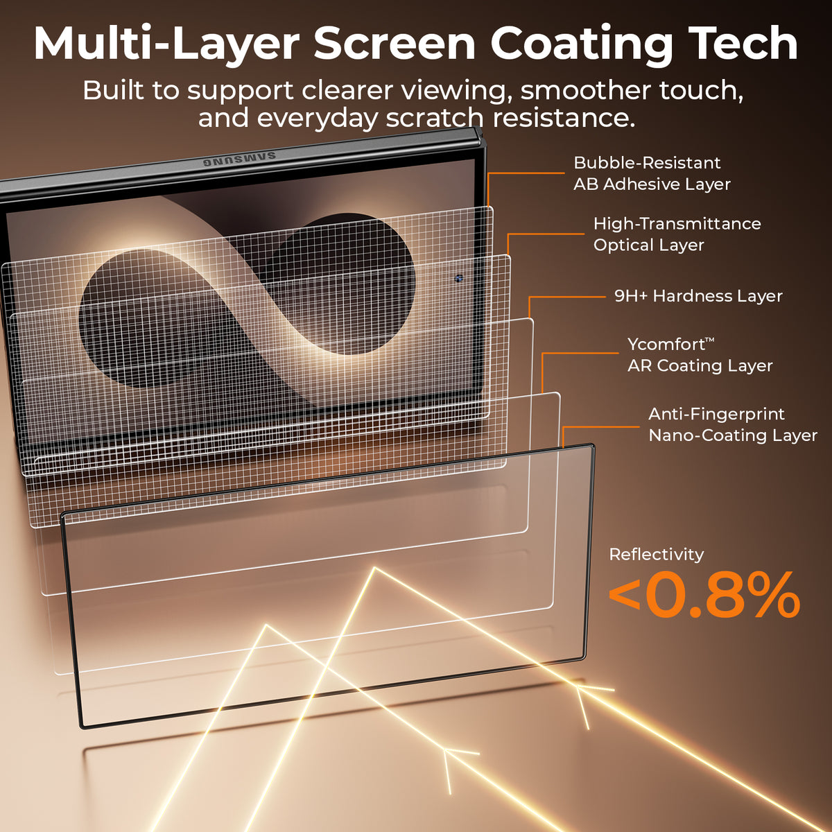 Protector de pantalla GlassWarrior AR para Samsung Galaxy Z Fold 7