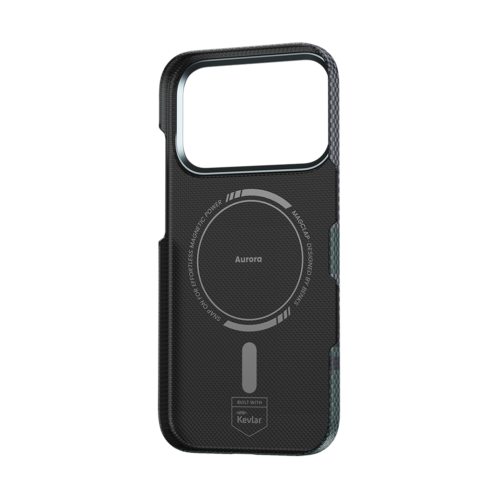 Side view of Benks iPhone 17 Pro Max Case, providing a slim and lightweight design with durable Kevlar® Fiber for everyday protection.