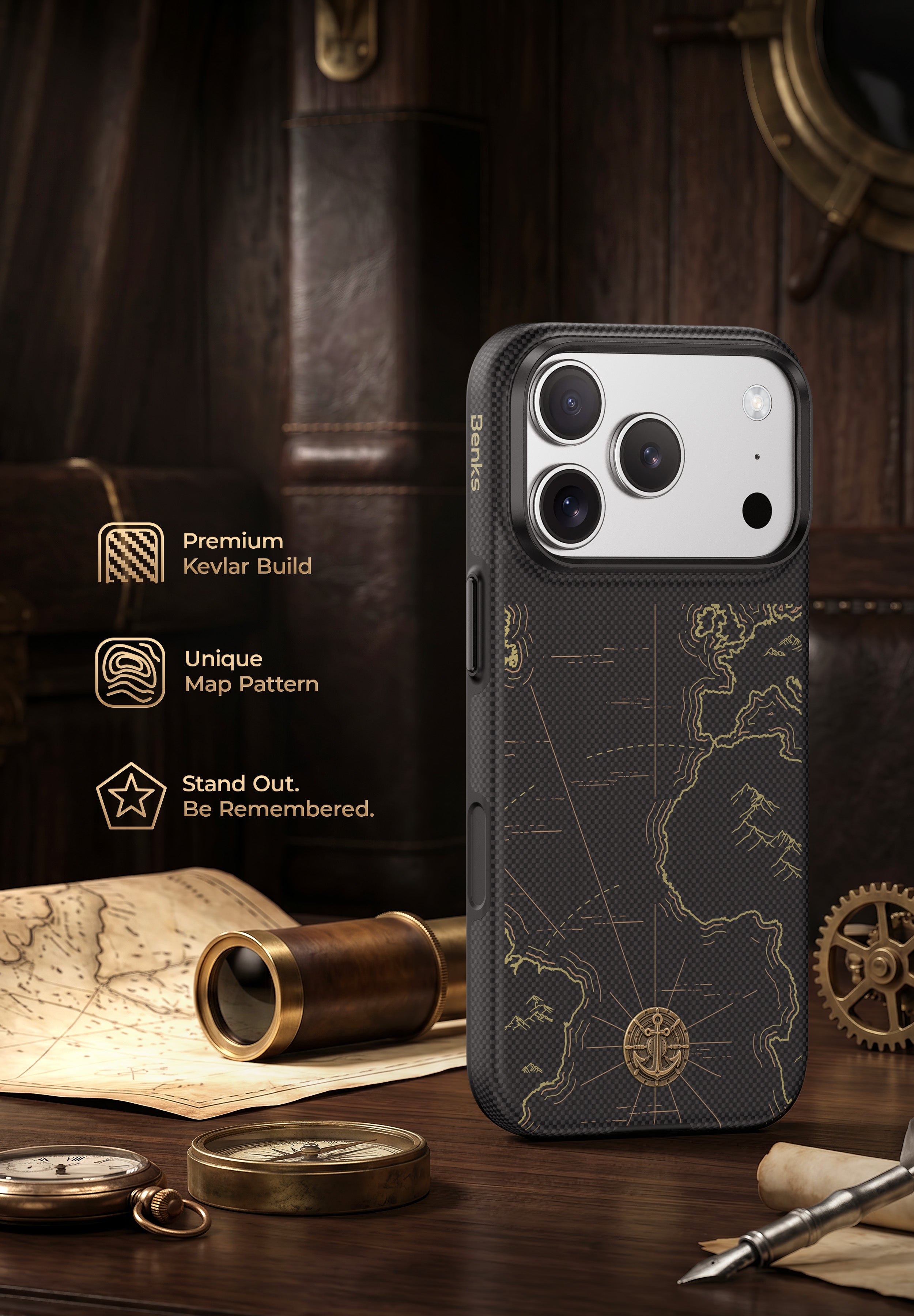 Benks ArmorEdge Navigator Air Kevlar Case for iPhone 18 Pro Max 1