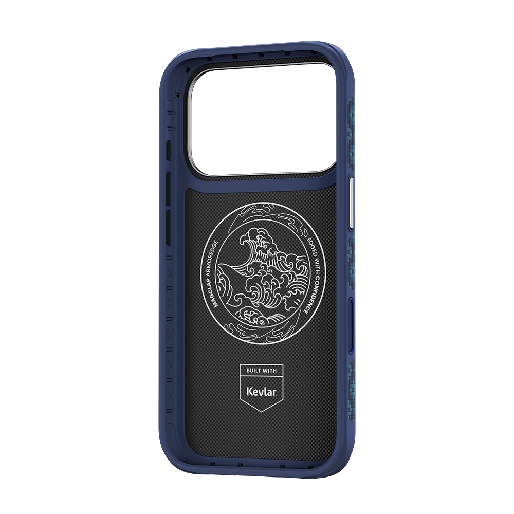 ArmorEdge Beyond Blue Case built with Kevlar® for iPhone 18 Pro/Pro Max
