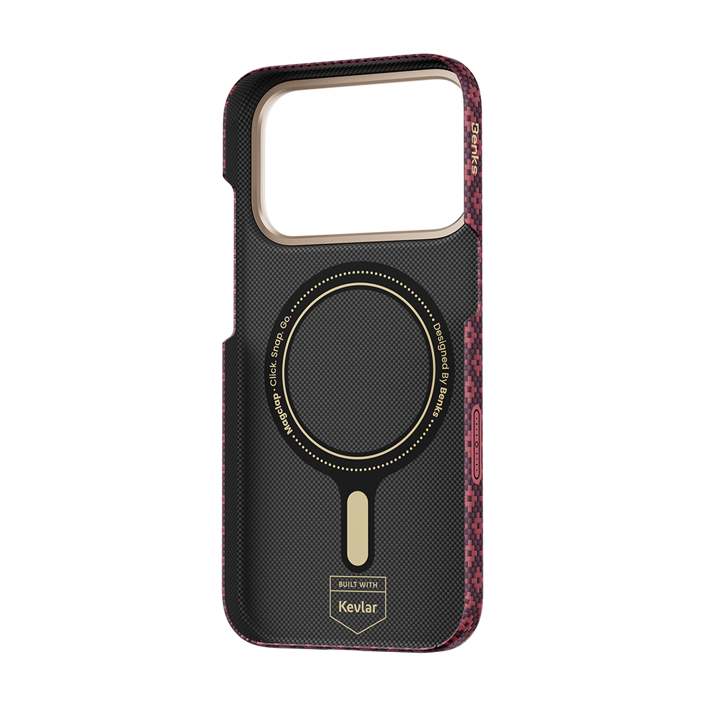 ArmorGrid Air Cherry Purple Case built with Kevlar® for iPhone 18 Pro Max