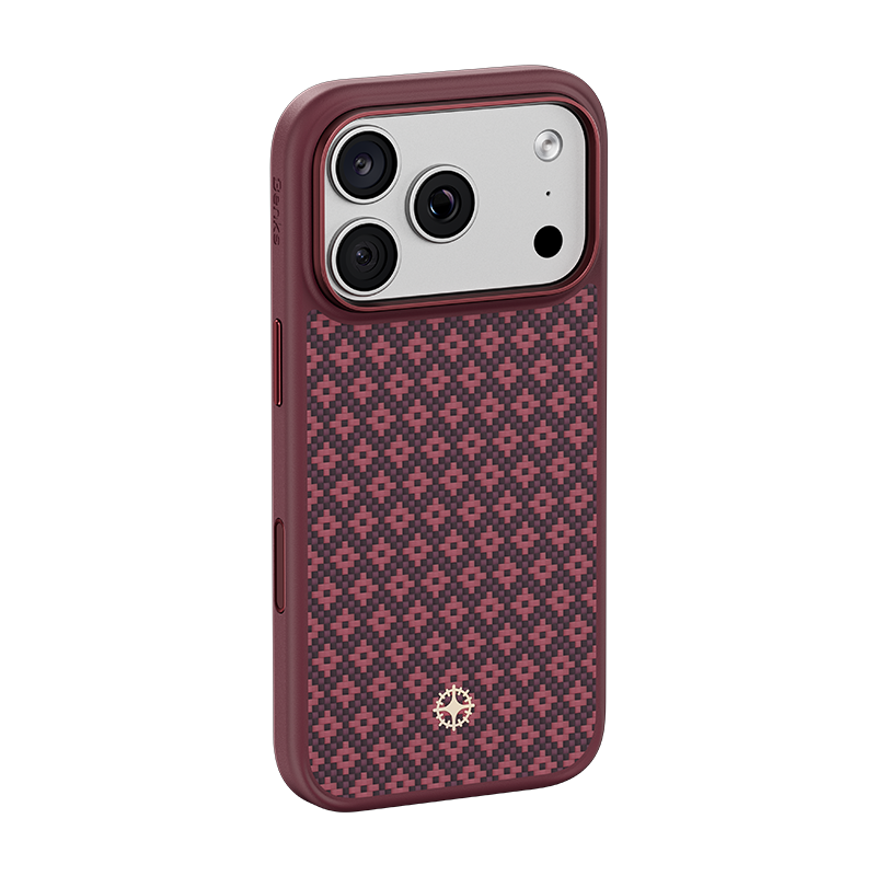 ArmorGrid Pro Cherry Purple Case built with Kevlar® for iPhone 18 Pro
