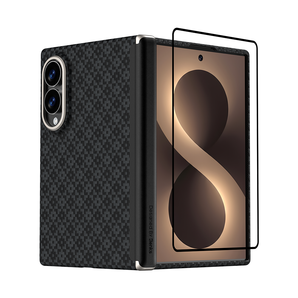 [Grand Combo] ArmorGrid Air Obsidian Black Case built with Kevlar® for Samsung Galaxy Z Fold 8