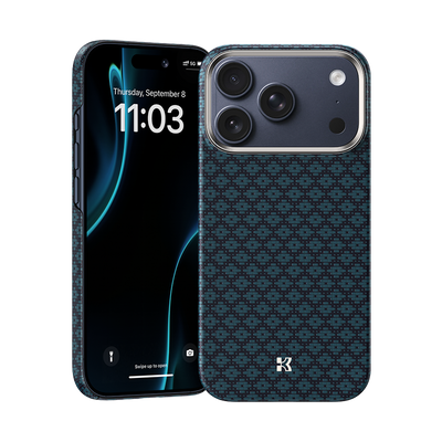 Front shot of the Kevlar® iPhone 17 Pro Max case by Benks, providing full coverage with durability and seamless compatibility.