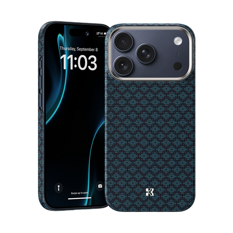 Front shot of the Kevlar® iPhone 17 Pro Max case by Benks, providing full coverage with durability and seamless compatibility.