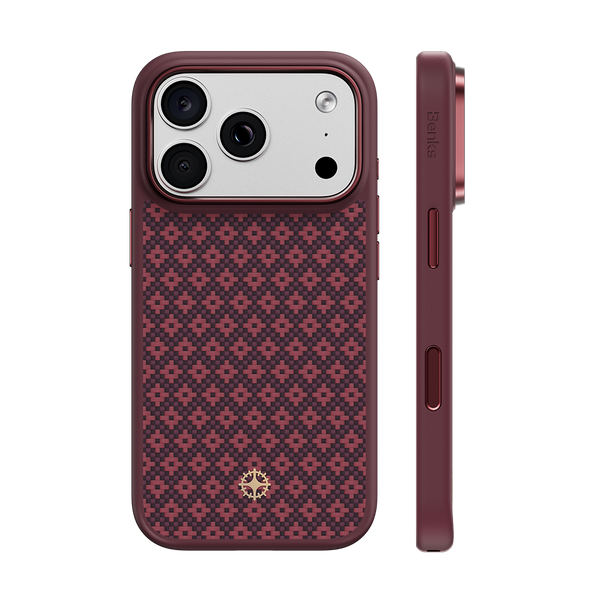 ArmorGrid Pro Cherry Purple Case built with Kevlar® for iPhone 18 Pro