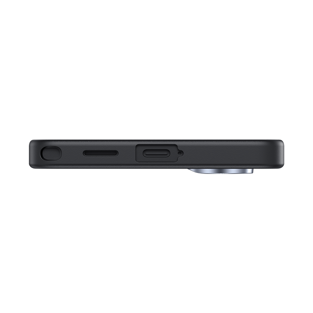 Samsung Galaxy S26 Ultra case with precise cutouts for charging port and speakers, featuring Kevlar® fiber back