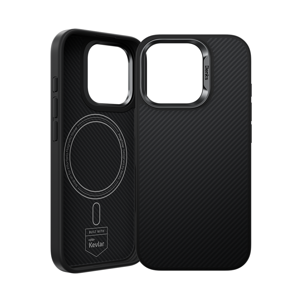 Protect your iPhone 16 Pro Max with the ArmorPro Case, featuring 600D DuPont™ Kevlar® fiber for durability and a sleek, minimalist look. This MagSafe compatible case includes an anti-slip frame and is designed to be ultra-slim and easily detachable.