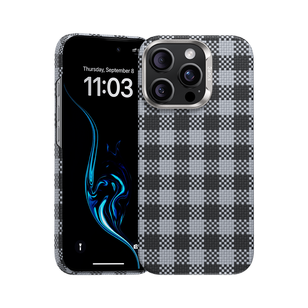 Telefoonhoesjes iPhone 16 Pro Max dengan bahan Kevlar yang tahan lama