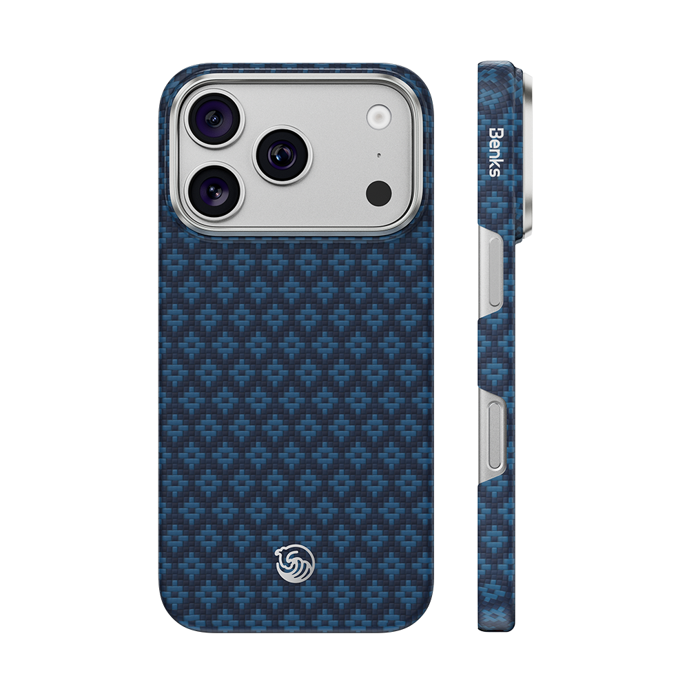 ArmorGrid Air Beyond Blue Case built with Kevlar® for iPhone 18 Pro Max