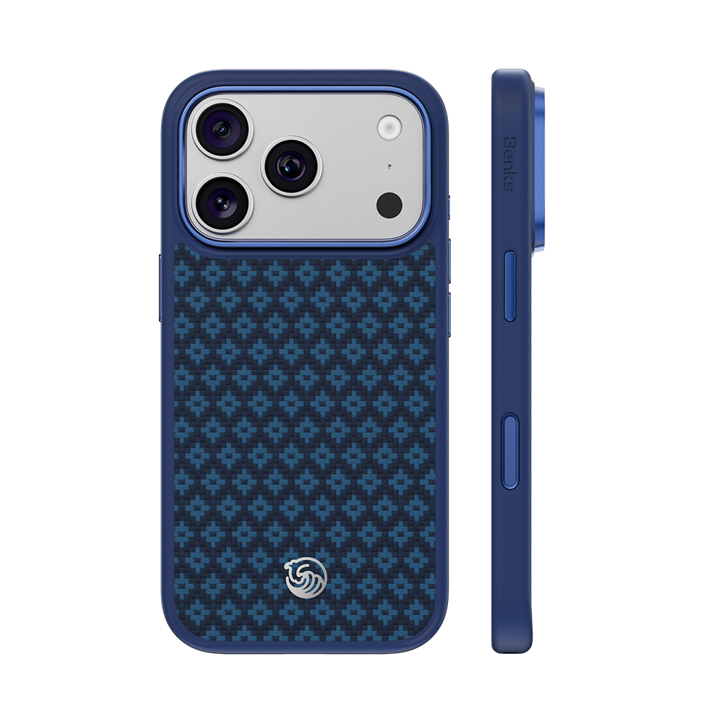 ArmorGrid Pro Beyond Blue Case built with Kevlar® for iPhone 18 Pro Max