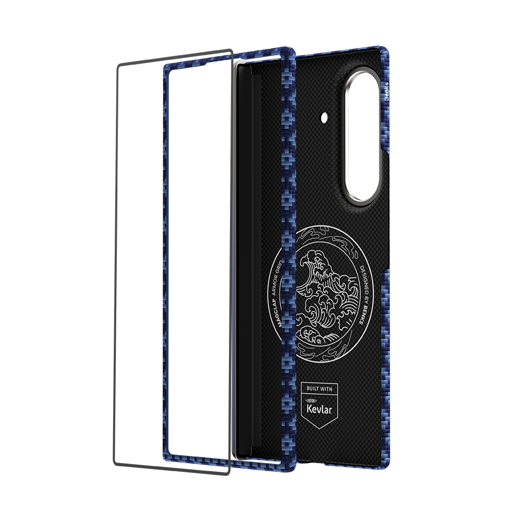 [Grand Combo] ArmorGrid Air Beyond Blue Case built with Kevlar® for Samsung Galaxy Z Fold 8 Ultra
