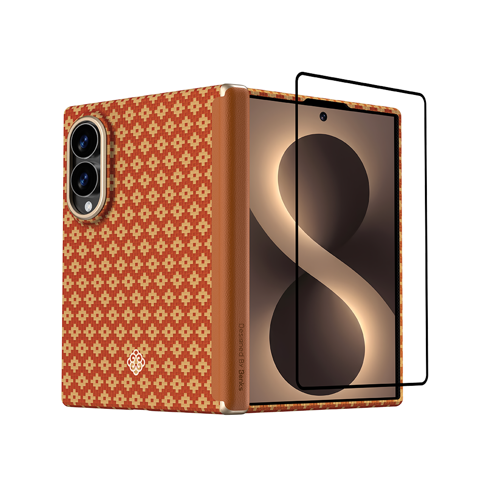 [Grand Combo] ArmorGrid Air Fortune Orange Case built with Kevlar® for Samsung Galaxy Z Fold 8