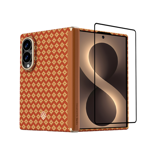 [Grand Combo] ArmorGrid Air Fortune Orange Case built with Kevlar® for Samsung Galaxy Z Fold 8