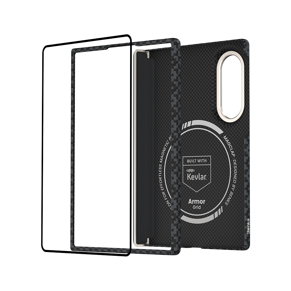 [Grand Combo] ArmorGrid Air Obsidian Black Case built with Kevlar® for Samsung Galaxy Z Fold 8