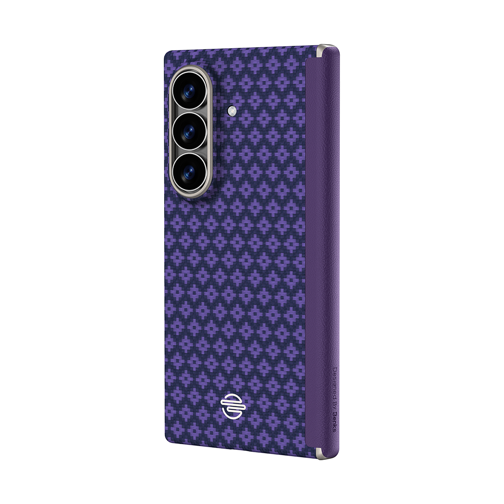 [Grand Combo] ArmorGrid Air Purple Case built with Kevlar® for Samsung Galaxy Z Fold 8 Ultra