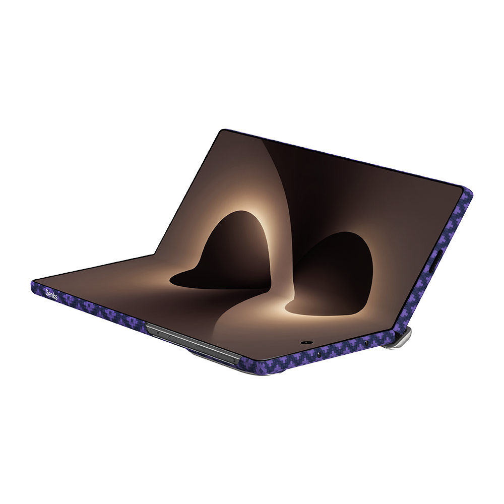 [Grand Combo] ArmorGrid Air Purple Case built with Kevlar® for Samsung Galaxy Z Fold 8 Ultra