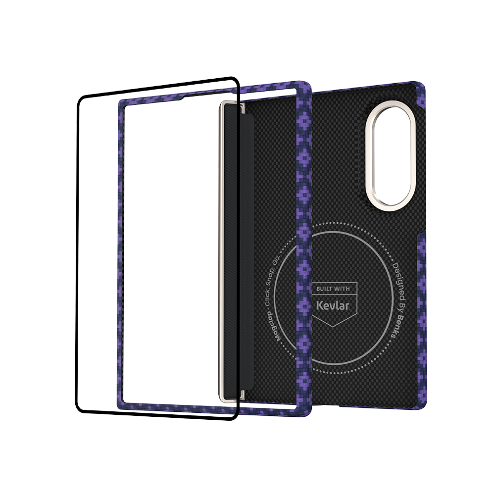 [Grand Combo] ArmorGrid Air Purple Case built with Kevlar® for Samsung Galaxy Z Fold 8