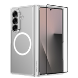 Benks Crystal Case for Samsung Galaxy Z Fold 7 back view with MagSafe ring