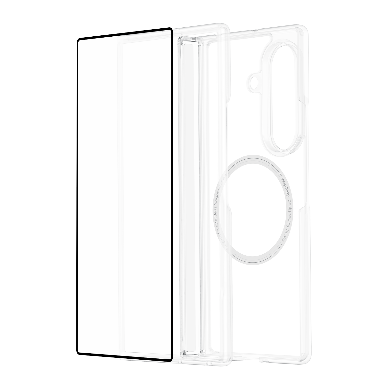 [Grand Combo] Crystal Case for Samsung Galaxy Z Fold 8 Ultra