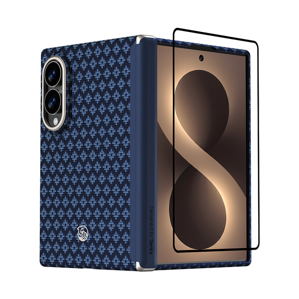 Benks Grand Combo ArmorGrid Air Azure Blue Kevlar case for Samsung Galaxy Z Fold 8 — product image 2 PNG