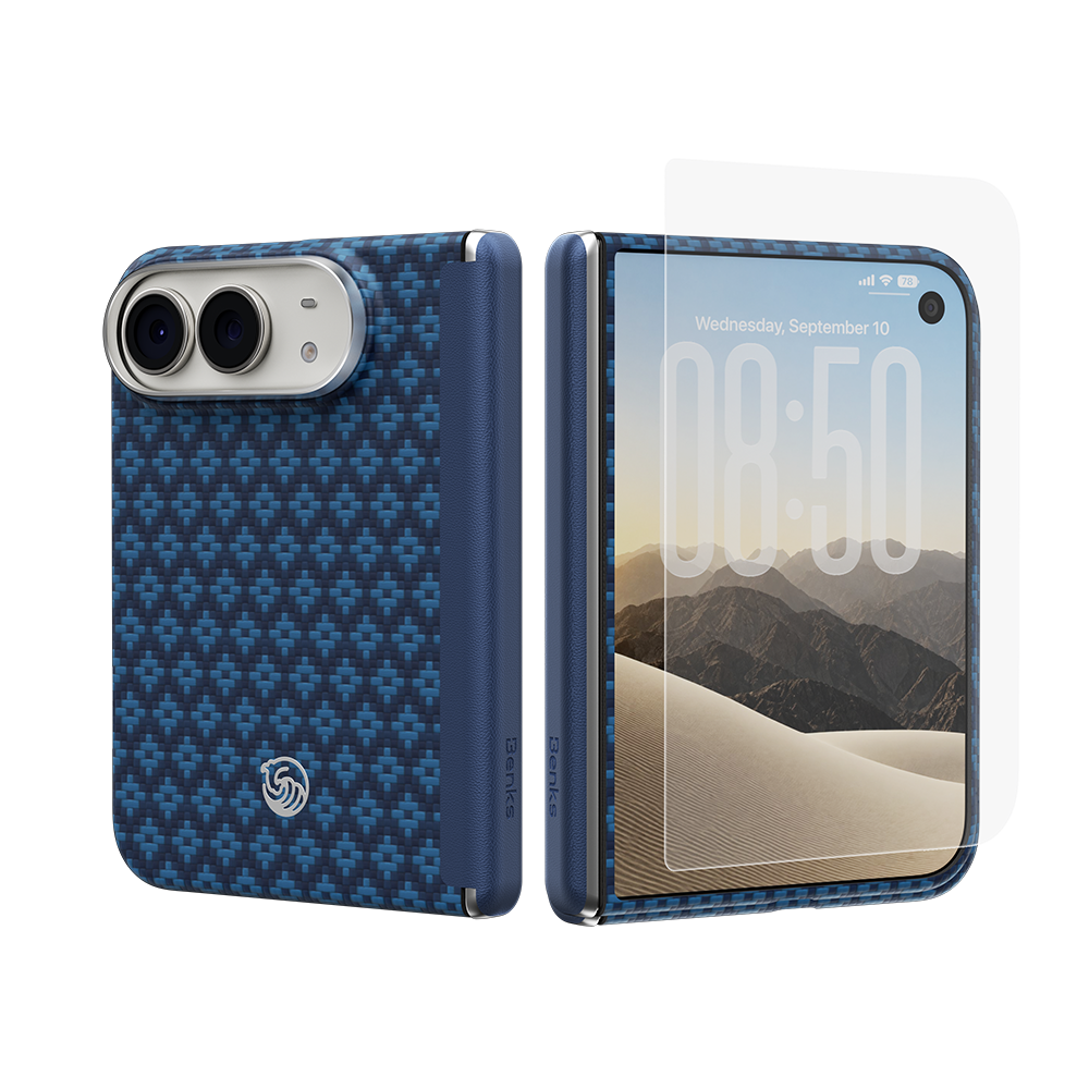 [Grand Combo Hinge Protection] ArmorGrid Air Beyond Blue Case built with Kevlar® for iPhone Duo