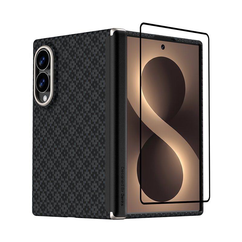[Grand Combo] ArmorGrid Air Obsidian Black Case built with Kevlar® for Samsung Galaxy Z Fold 8