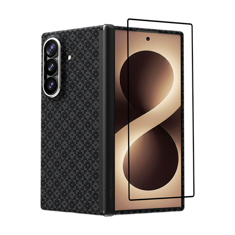 [Grand Combo] ArmorGrid Air Obsidian Black Case built with Kevlar® for Samsung Galaxy Z Fold 8 Ultra