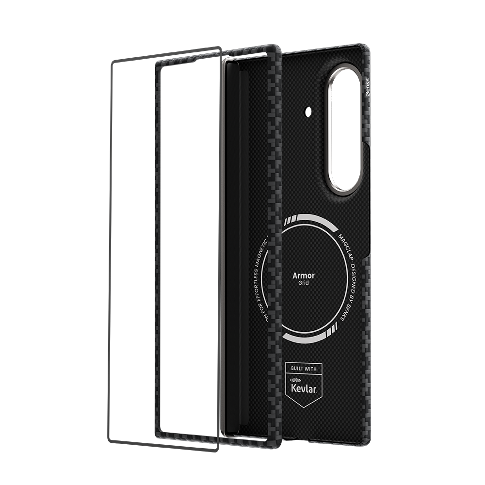 Benks Grand Combo ArmorGrid Air Obsidian Black Kevlar case for Samsung Galaxy Z Fold 8 Ultra — product image 2 PNG variant