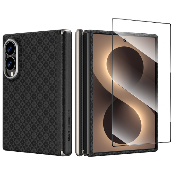 [Grand Combo] ArmorGrid Air Obsidian Black Case built with Kevlar® for Samsung Galaxy Z Fold 8