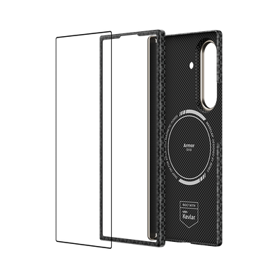 Ultimate protection for Samsung Galaxy Z Fold 7: Kevlar® ArmorGrid case with MagSafe, hinge protection, and scratch-resistant screen protector