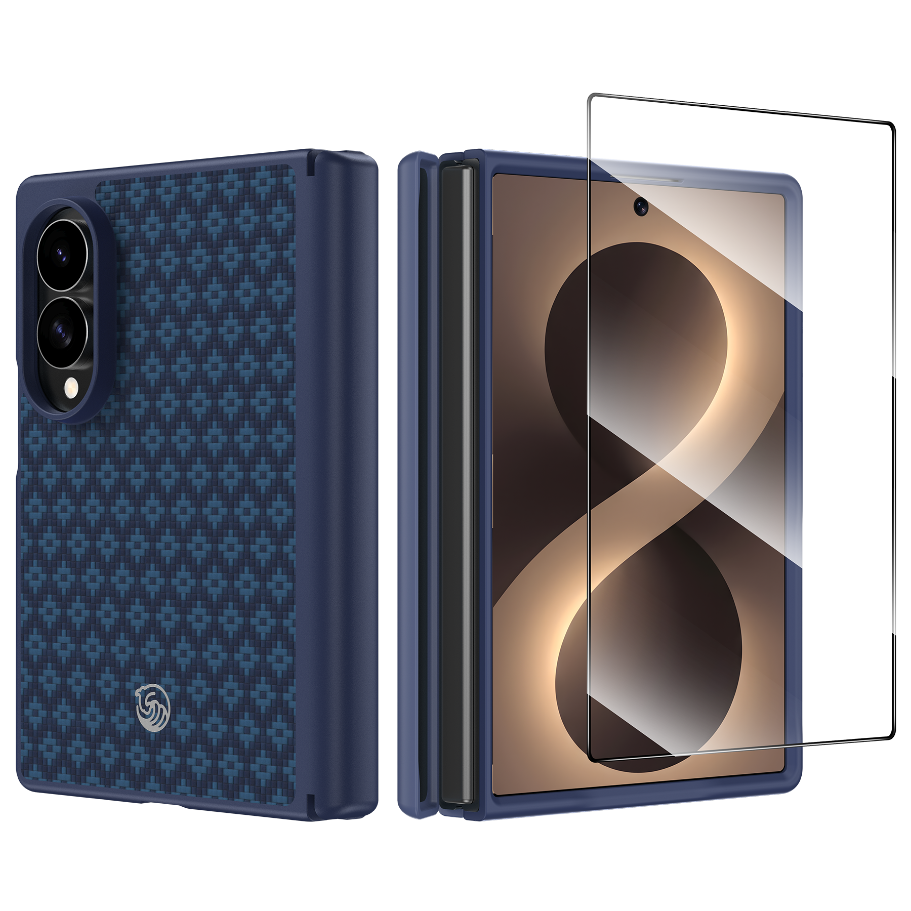 [Grand Combo] ArmorGrid Pro Beyond Blue Kevlar® Case for Samsung Galaxy Z Fold 8
