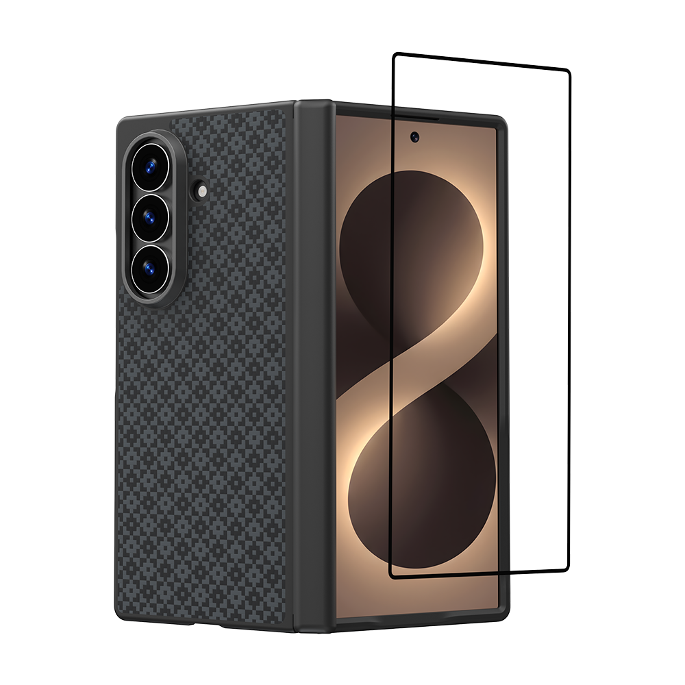 Benks Grand Combo ArmorGrid Pro Obsidian Black Kevlar case for Samsung Galaxy Z Fold 8 Ultra — product image 3 PNG