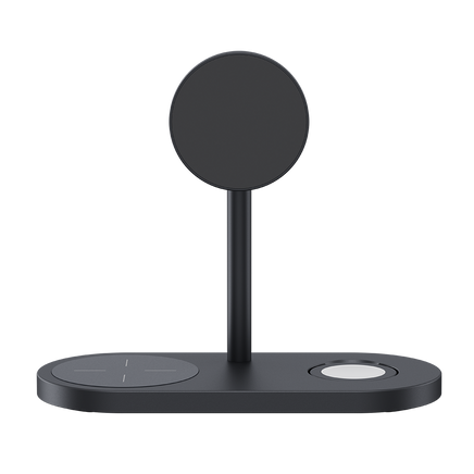 Benks 3-in-1 Wireless Charger Stand for iPhone 16 Pro,Apple Watch,and AirPods.Up to 15W fast charging.N52 Strong Magnetic, Charge three devices simultaneously.