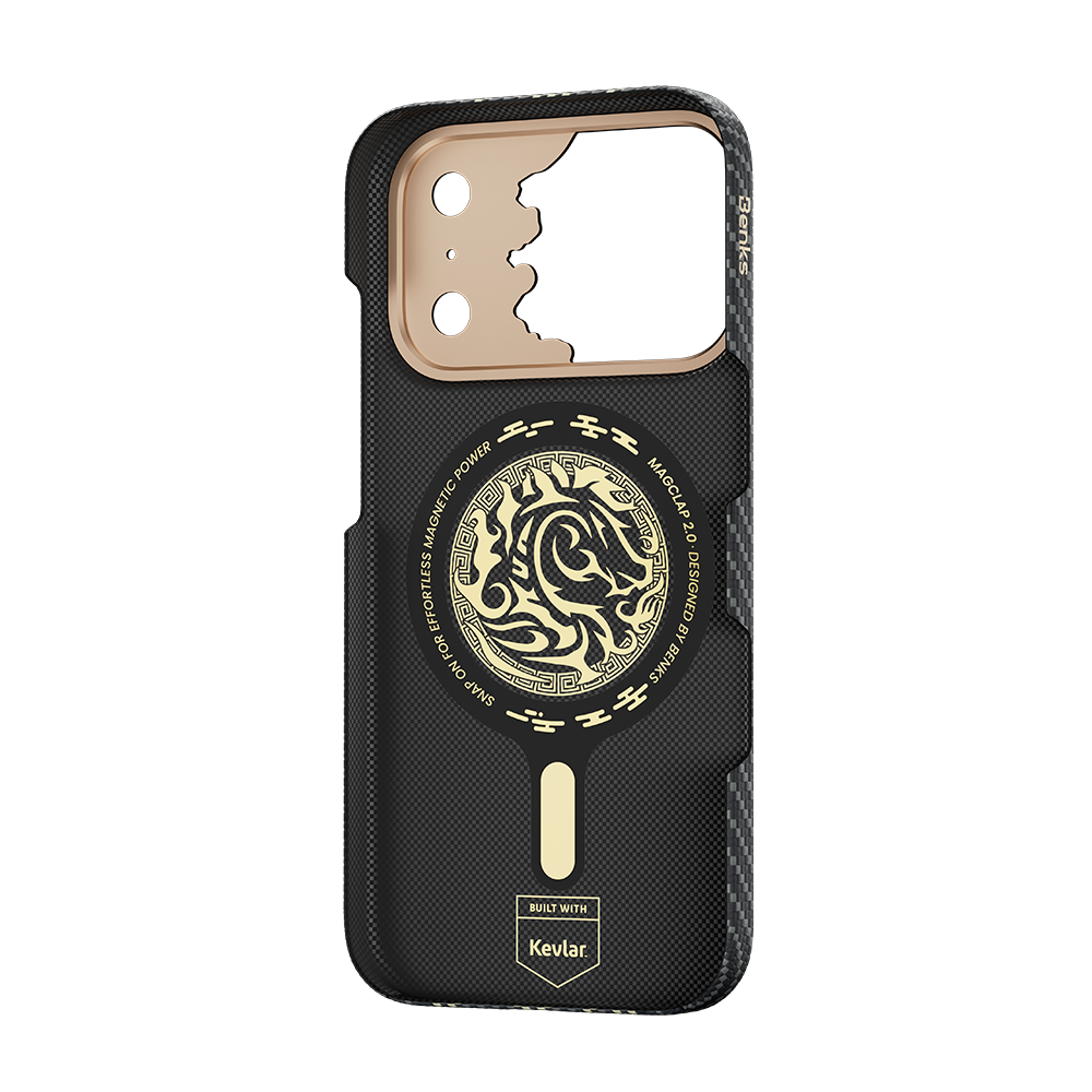 Knight ArmorAir Black Case built with Kevlar® for iPhone 18 Pro Max