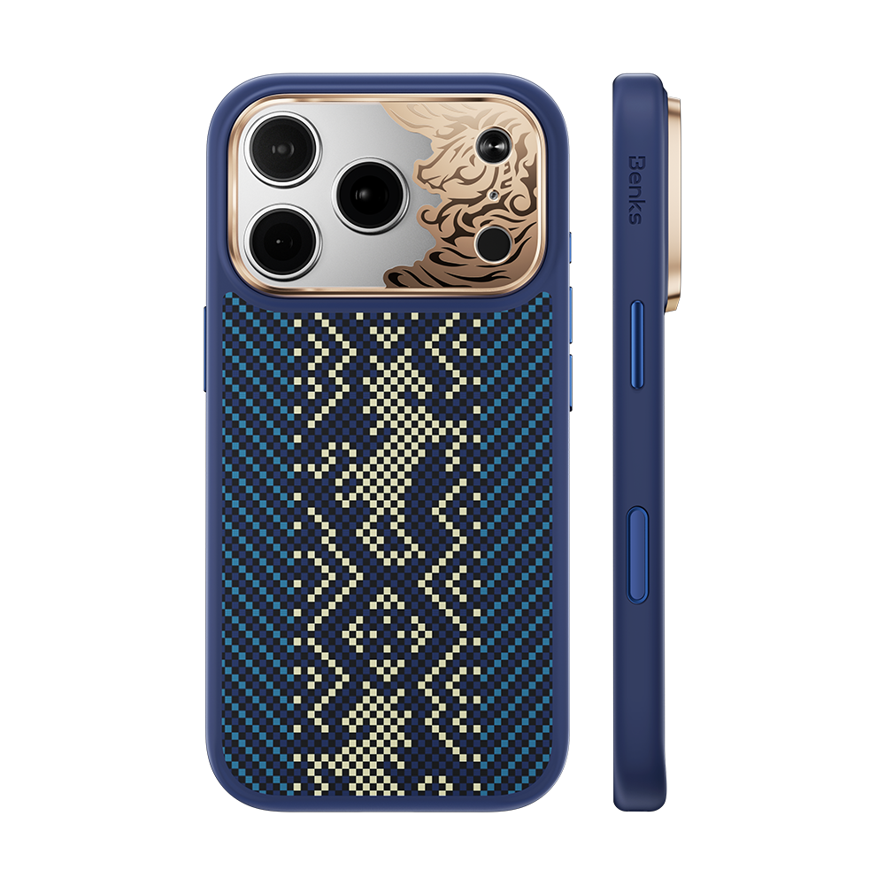 Knight Pro Blue Case built with Kevlar® for iPhone 18 Pro