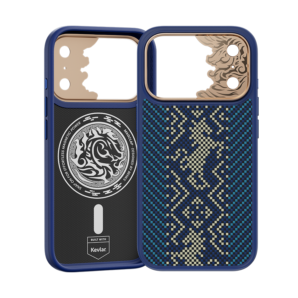 Knight Pro Blue Case built with Kevlar® for iPhone 18 Pro