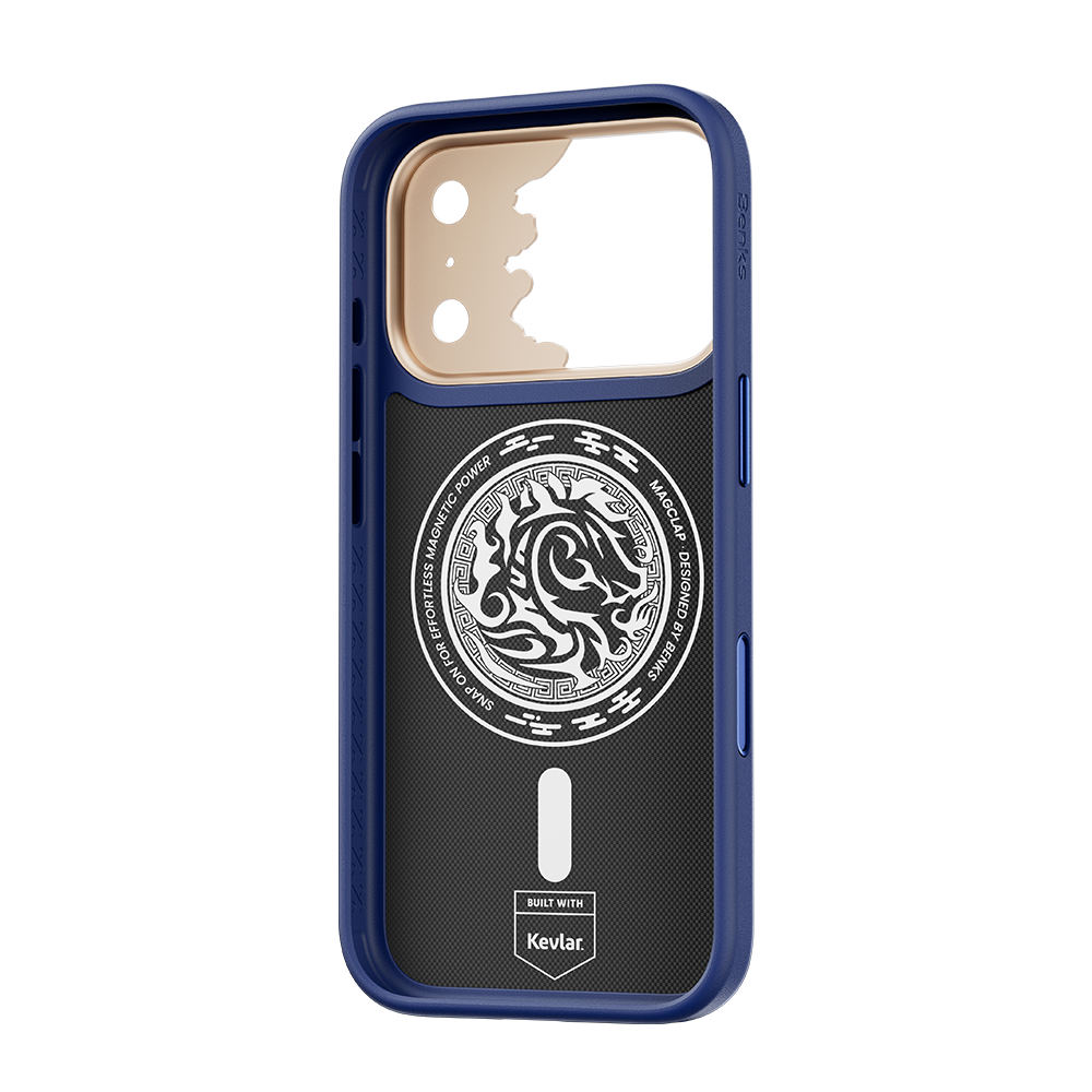 Knight Pro Blue Case built with Kevlar® for iPhone 18 Pro