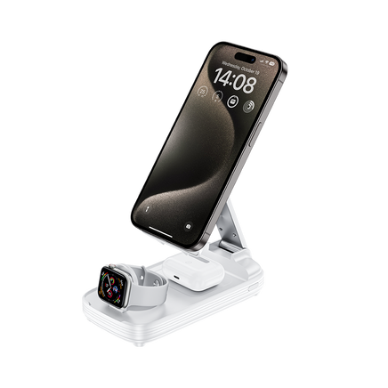 Discover the MagClap JuiceStand, the ultimate 10000mAh 5-in-1 wireless power bank designed for the tech-savvy individual. Offering magnetic wireless charging, it's your all-in-one power solution.