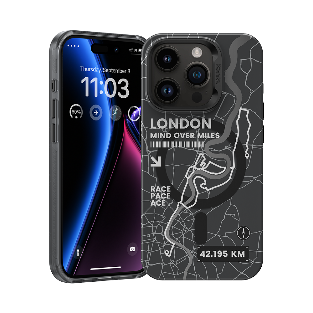 MagClap London City Series Case for iPhone 15 Pro- Navigate the urban landscape with a case inspired by London's iconic map design, offering slim, strong protection and MagSafe compatibility.