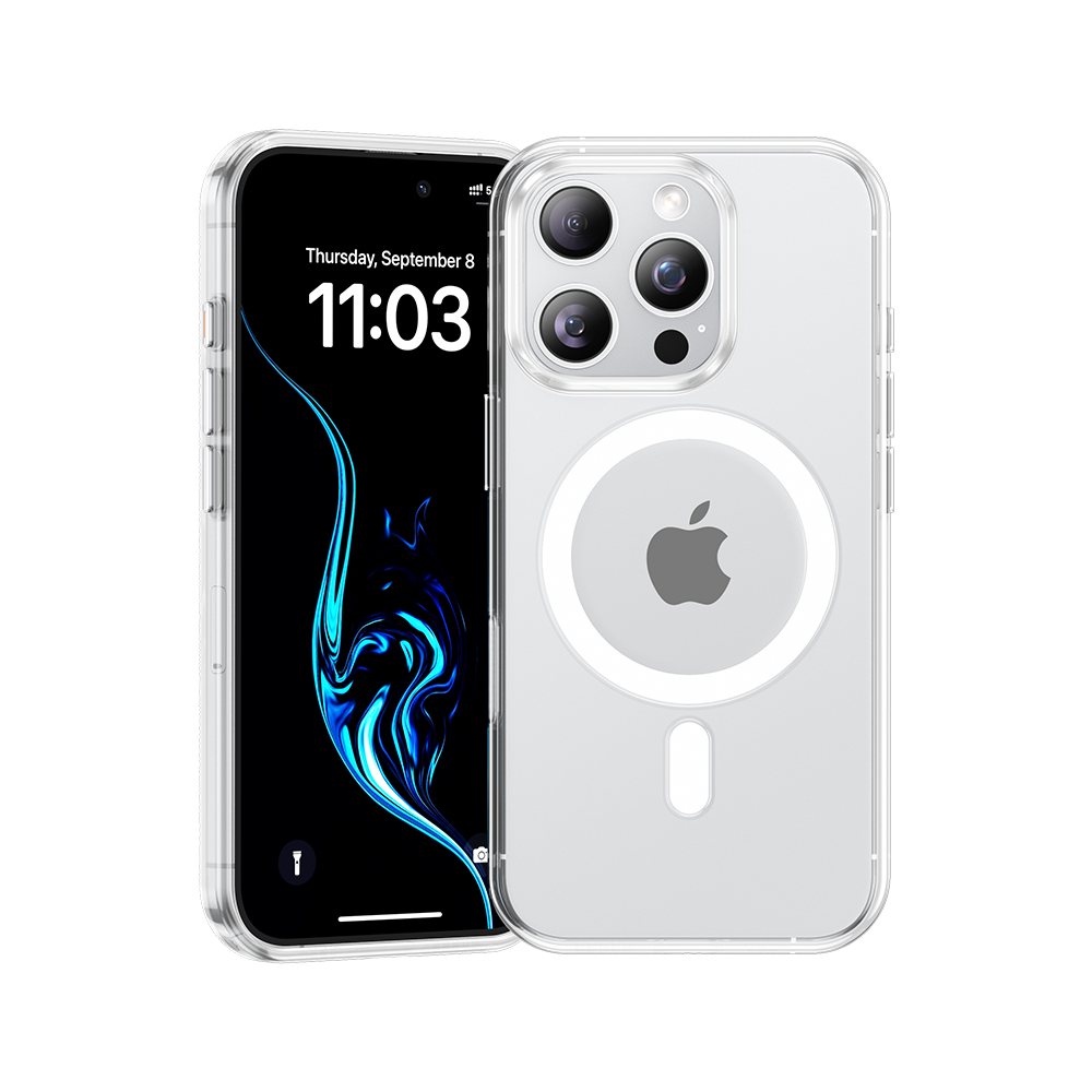 MagClap Crystal Phone Case for iPhone 16 Pro With Button