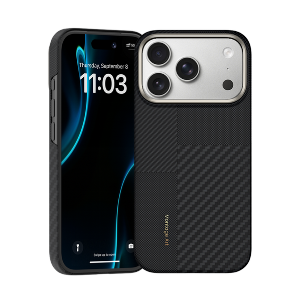 Benks iPhone 17 Pro Max Kevlar® Case, showing the front design with ergonomic features and impact-resistant properties.